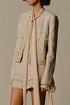 INTO THE EAST 25 Autumn/Winter Tussah Silk Embroidered Applique Buttoned Suit ITE-E1DGSS002SD22SU-SHA Sand
